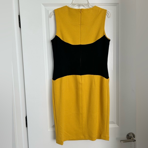 NWOT Women’s Yellow Black Sleeveless Buchanan Kang Dress - Sz 12 - Picture 6 of 16